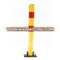 Yellow Stainless Parking Steel Pole Wheel Straight Stick Type Lock