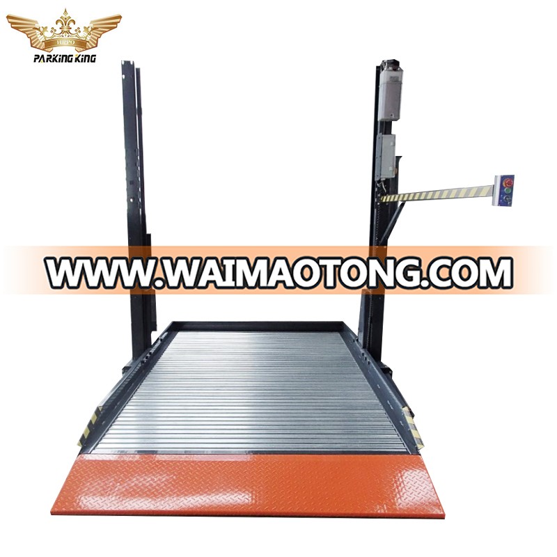 Best selling hydraulic two post car parking lift to park 2 cars